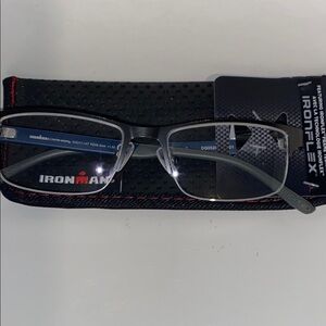 Foster Grant Ironman Gray Glasses IM1001 +1.50